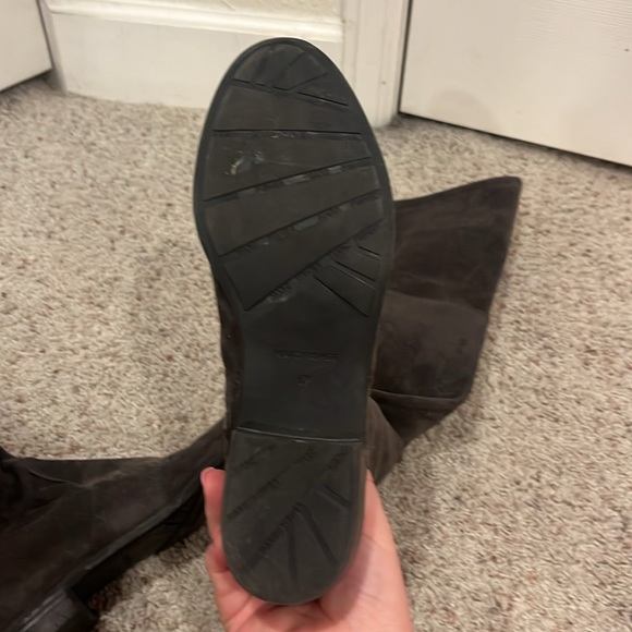 Gray Thigh High Suede Boots - Picture 6 of 6